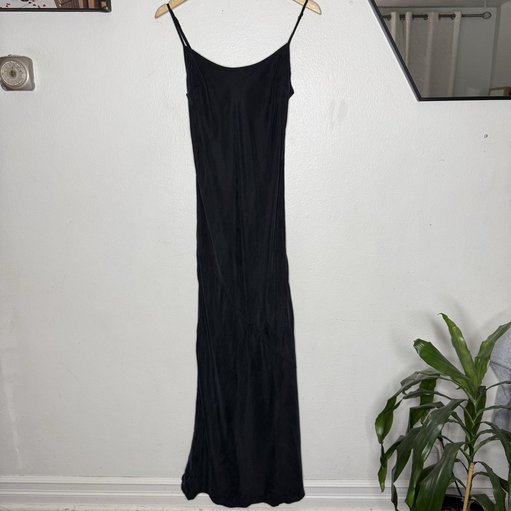 Anthropologie Pure + Good Washed Black Maxi Slip Dress Classic Women's Medium